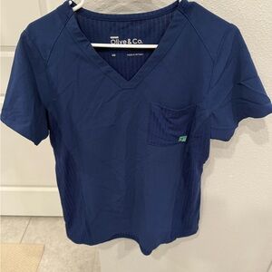 Olive & Co. Blue Scrub Top